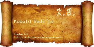 Kobold Beáta névjegykártya