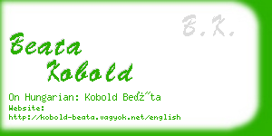 beata kobold business card